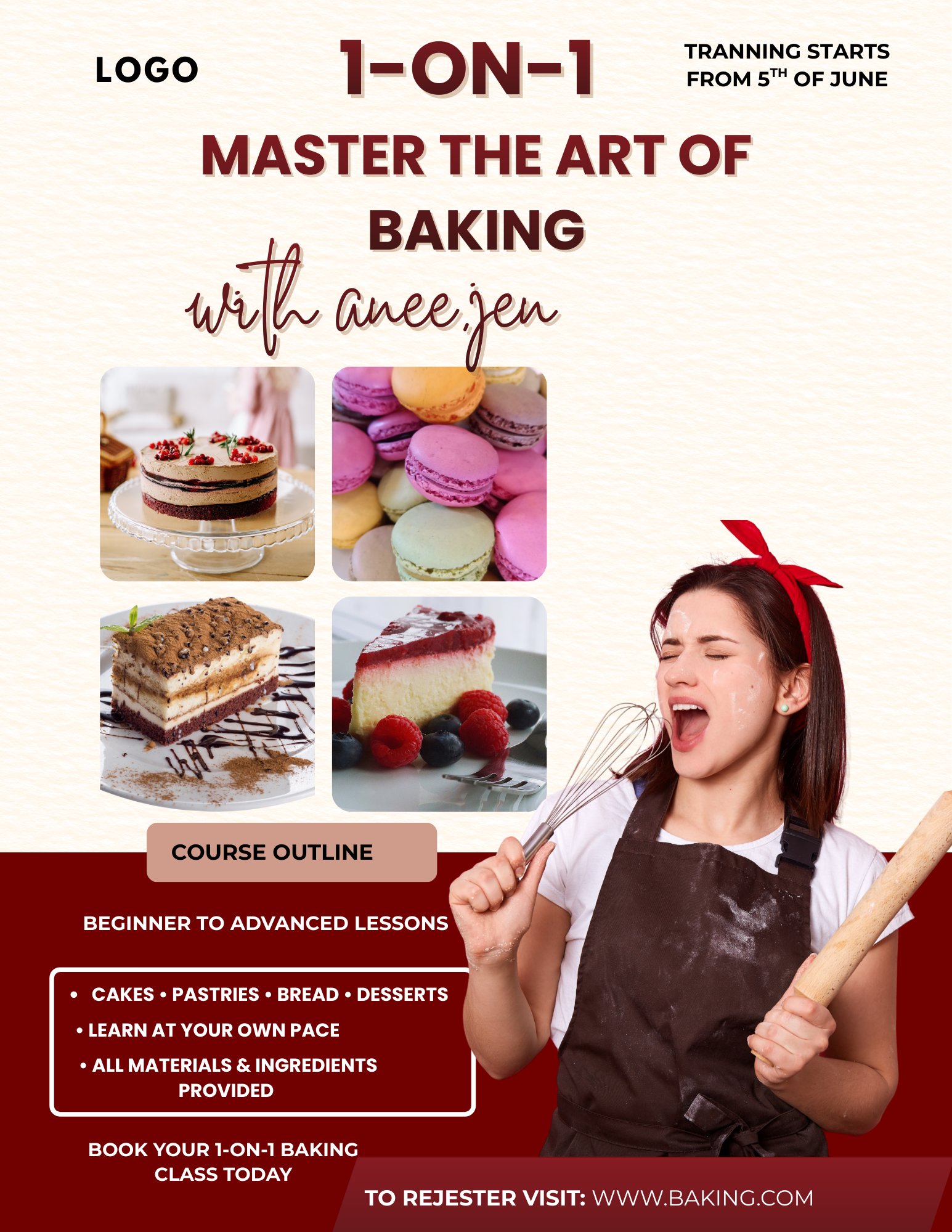 1 on 1 Class Flyer Template