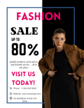 Bold Sales Flyer Template featuring retail discount percentages for boutique promotions and seasonal clearance events.