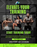Navy Green professional Training Flyer Template featuring a course curriculum and speaker headshot for corporate workshops and masterclasses.