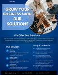 Professional business flyer template for Canva featuring an editable corporate company poster and service marketing design for 8.5x11 prints.