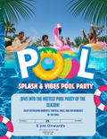 Professional day party flyer template for Canva featuring an editable summer brunch poster and outdoor event marketing design for 8.5x11 prints.
