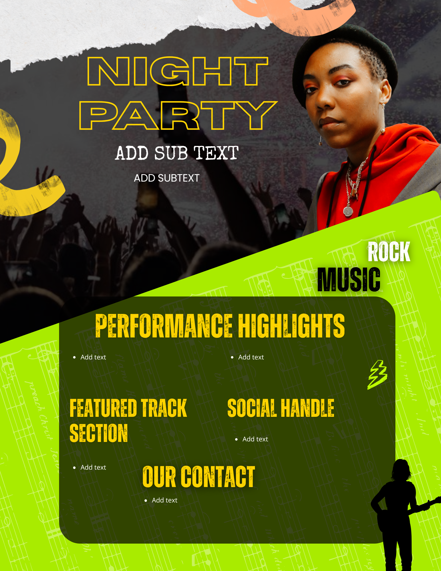 Professional DJ flyer template for Canva featuring an editable nightclub party poster and music concert marketing design for 8.5x11 prints.