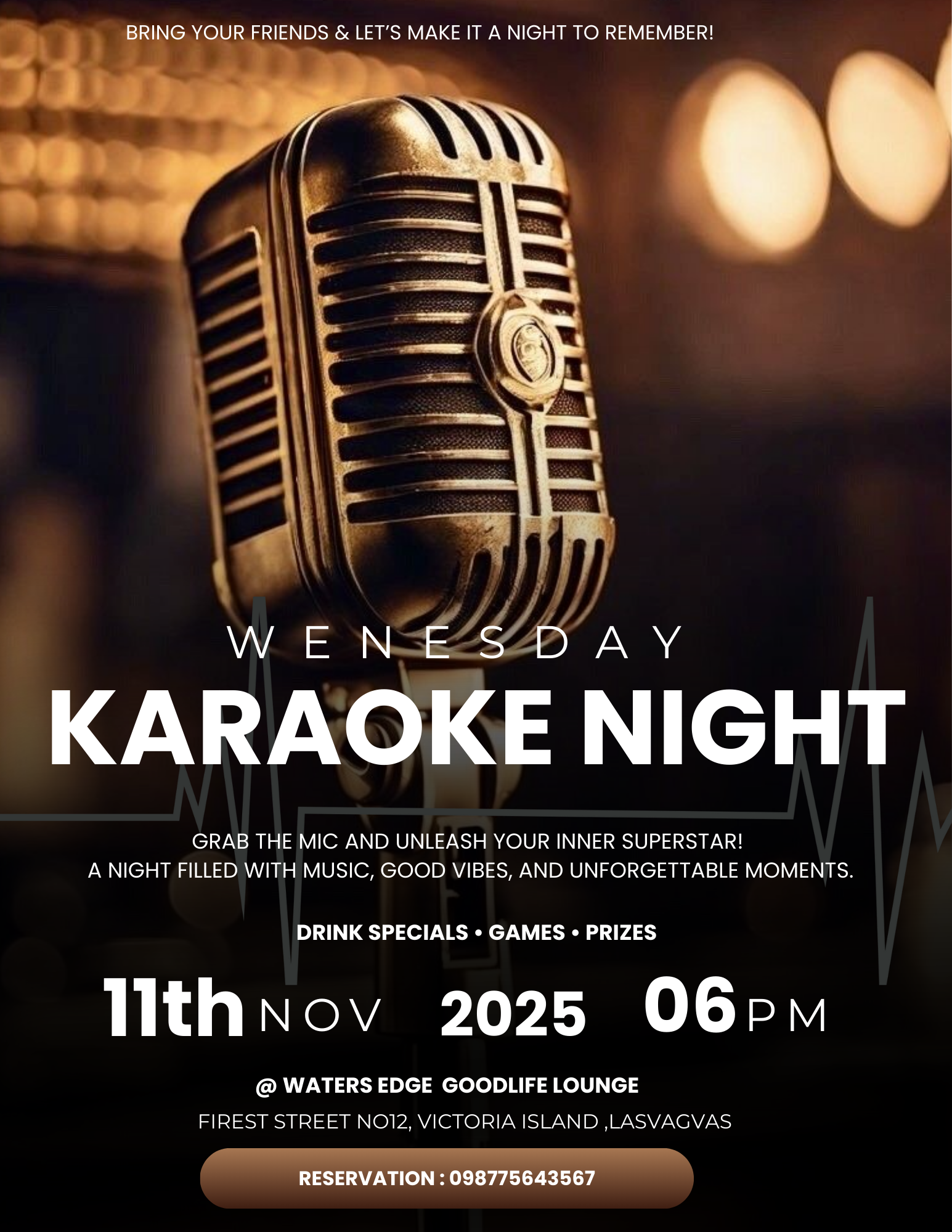 Professional karaoke flyer template for Canva featuring an editable singing party poster and open mic night music event marketing design for 8.5x11 prints.