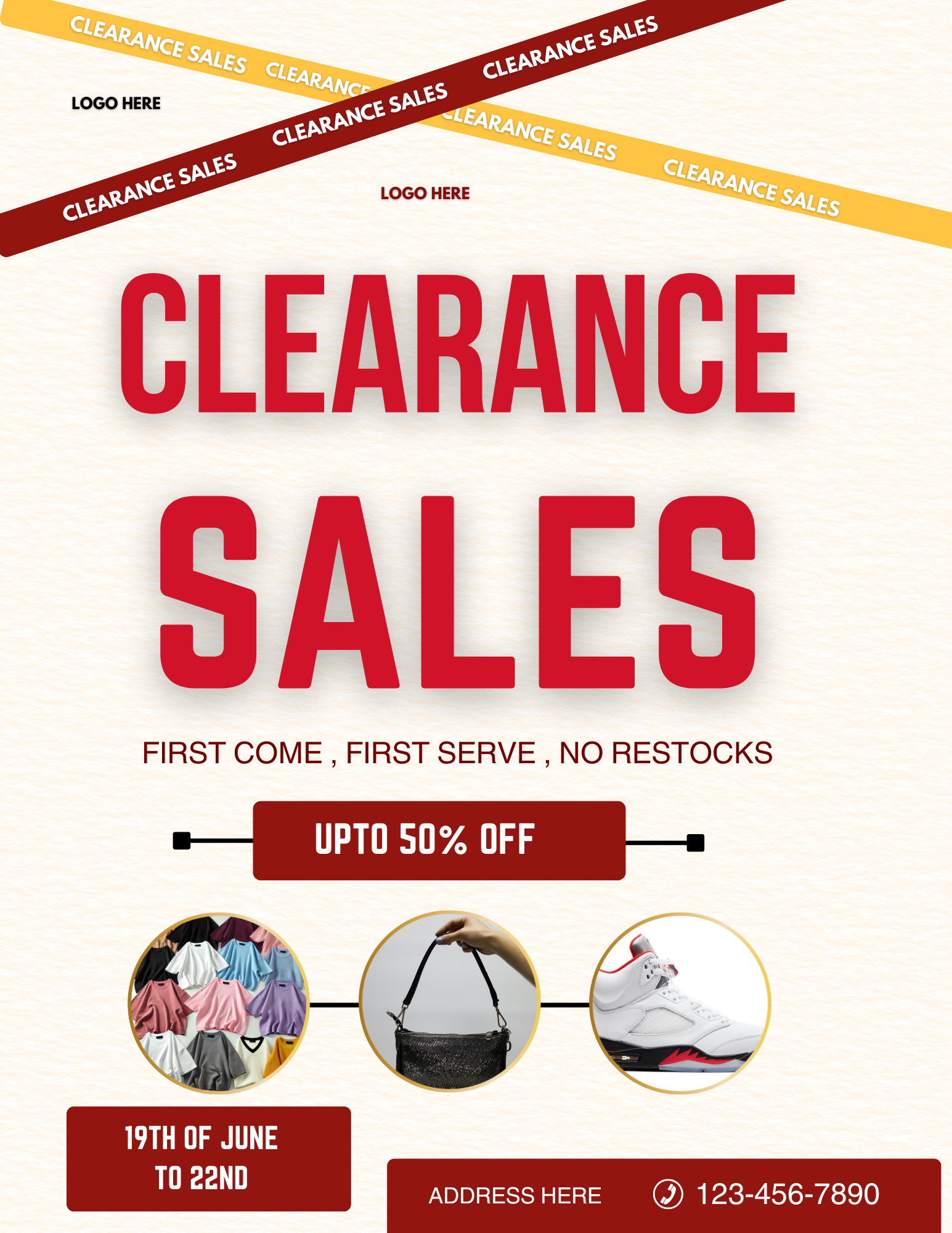 Professional sale flyer template for Canva featuring an editable discount promotion poster and retail store clearance price list for 8.5x11 prints.