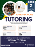 Professional tutor flyer template for Canva featuring an editable tutoring service poster and educational lesson price list for 8.5x11 prints.